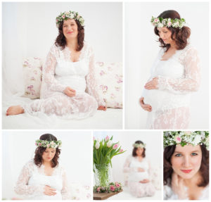 Babybauchfotografie im Studio So kleine Hände